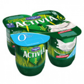 DANONE ACTIVIA yogur natural edulcorado 0% pack 4